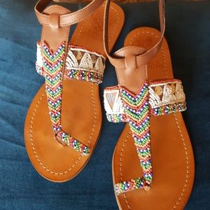 NWOB Vince Camuto Malda Beaded Toe Ring Sandal